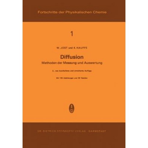 Diffusion: Methoden Der Messung Und Auswertung Paperback, Steinkopff