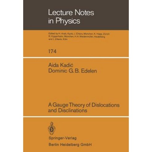 A Gauge Theory of Dislocations and Disclinations Paperback, Springer