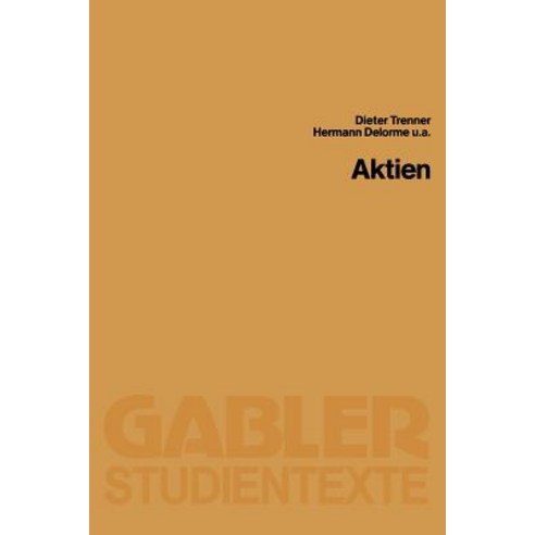 Aktien Paperback, Gabler Verlag