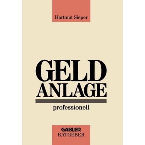 Geldanlage Professionell Paperback, Gabler Verlag