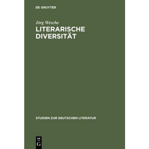 Literarische Diversitat Hardcover, de Gruyter