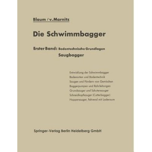 Die Schwimmbagger Paperback, Springer