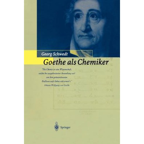 Goethe ALS Chemiker Hardcover, Springer