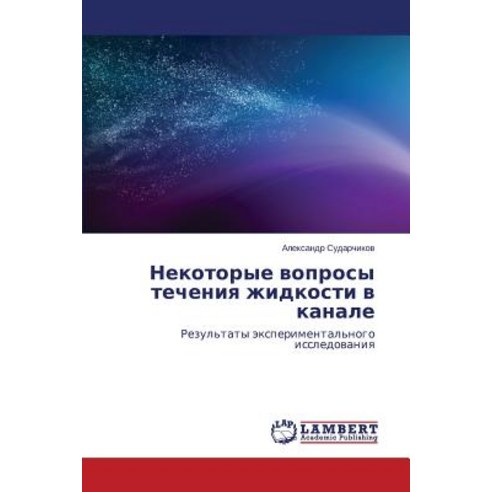 Nekotorye Voprosy Techeniya Zhidkosti V Kanale Paperback, LAP Lambert Academic Publishing