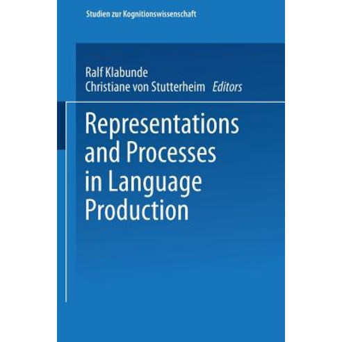 Representations and Processes in Language Production Paperback, Deutscher Universitatsverlag