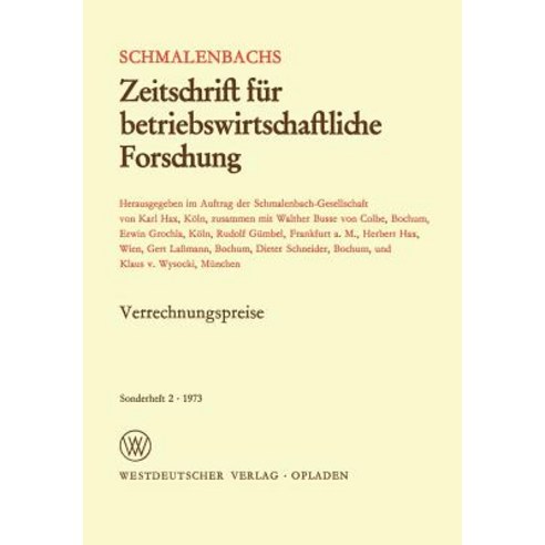 Verrechnungspreise: Zwecke Und Bedeutung Fur Die Spartenorganisation in Der Unternehmung Paperback, Vs Verlag Fur Sozialwissenschaften