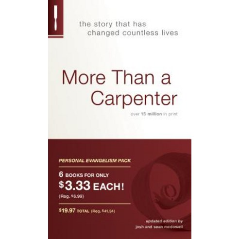 More Than a Carpenter Personal Evangelism 6pk Paperback, Tyndale Momentum