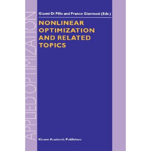 Nonlinear Optimization and Related Topics Hardcover, Springer
