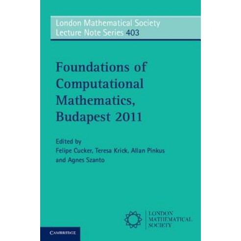 Foundations of Computational Mathematics Budapest 2011 Paperback, Cambridge University Press
