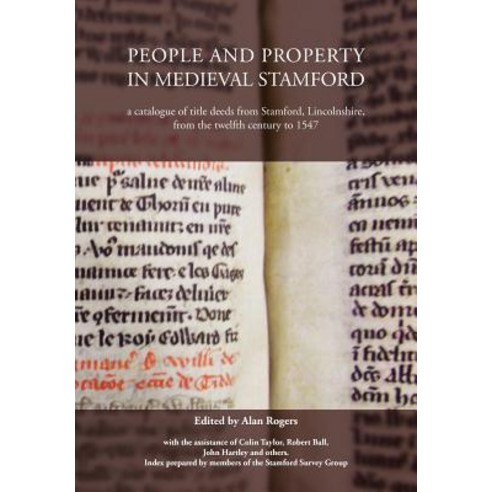People and Property in Medieval Stamford Paperback, Theschoolbook.com