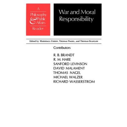 War and Moral Responsibility: A "Philosophy and Public Affairs" Reader Paperback, Princeton University Press