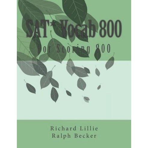 SAT* Vocab 800 Paperback, Createspace