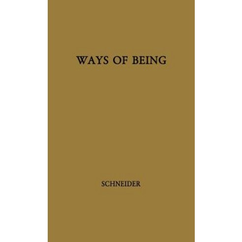 Ways of Being: Elements of Analytic Ontology Hardcover, Greenwood Press