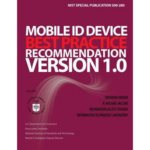 Mobile Id Device Best Practice Recommendation Version 1.0 Paperback, Createspace