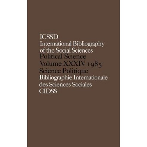Ibss: Political Science: 1985 Volume 34 Hardcover, Routledge