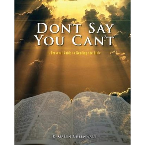Don''t Say You Can''t: A Personal Guide to Reading the Bible Paperback, Vision Plus Recovery Publishers