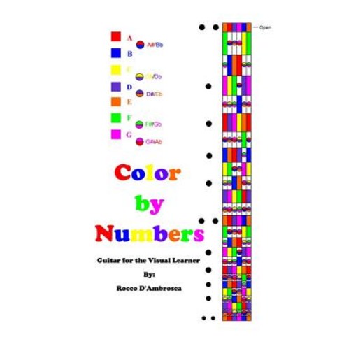 Color by Numbers: Guitar for the Visual Learner Paperback, Rocco Joseph D''Ambrosca