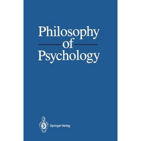 Philosophy of Psychology Paperback, Springer