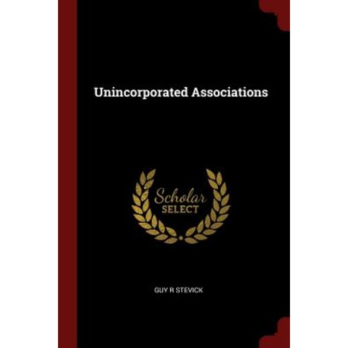 Unincorporated Associations Paperback, Andesite Press