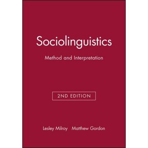 Sociolinguistics Paperback, Wiley-Blackwell
