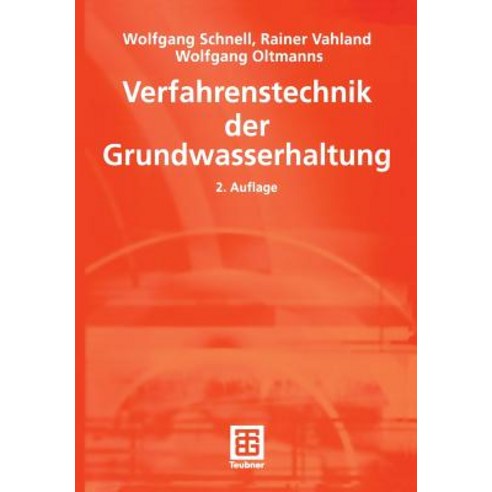 Verfahrenstechnik Der Grundwasserhaltung Paperback, Vieweg+teubner Verlag