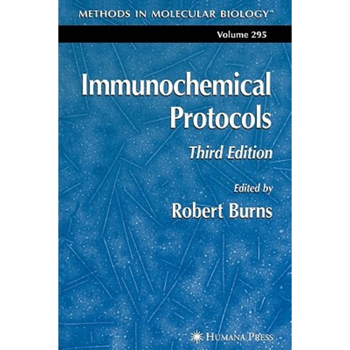 Immunochemical Protocols Paperback, Humana Press