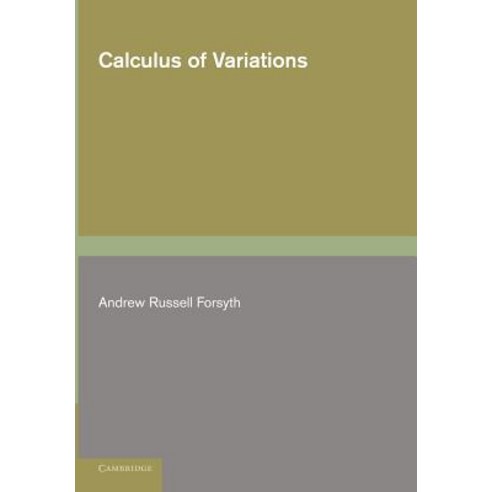 Calculus of Variations, Cambridge University Press