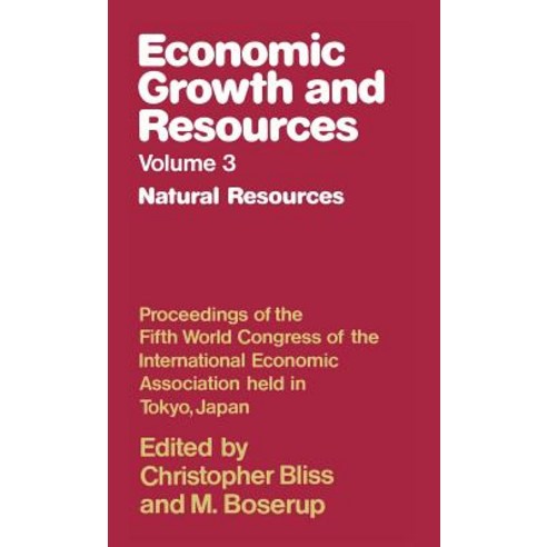 Economic Growth and Resources Hardcover, Palgrave MacMillan