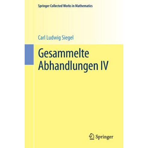 Gesammelte Abhandlungen IV Paperback, Springer