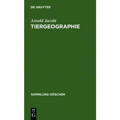 Tiergeographie Hardcover, de Gruyter