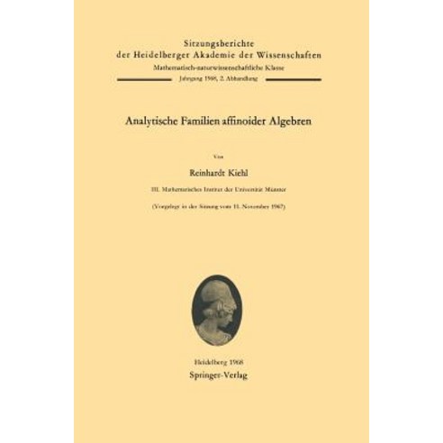 Analytische Familien Affinoider Algebren, Springer