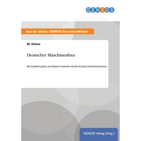 Deutscher Maschinenbau, Gbi-Genios Verlag