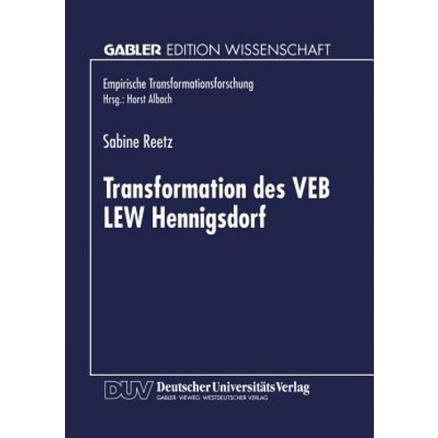 Transformation Des Veb Lew Hennigsdorf, Deutscher Universitatsverlag