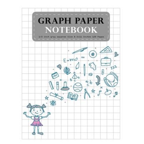 Graph Paper Notebook Gray 1/2 Inch Squares Size 8.5x11 Inches 120 Pages: Composition Notebook Student ..., Createspace Independent Publishing Platform