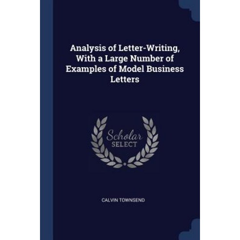 Analysis of Letter-Writing with a Large Number of Examples of Model ...