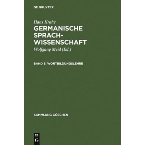 Wortbildungslehre Hardcover, de Gruyter