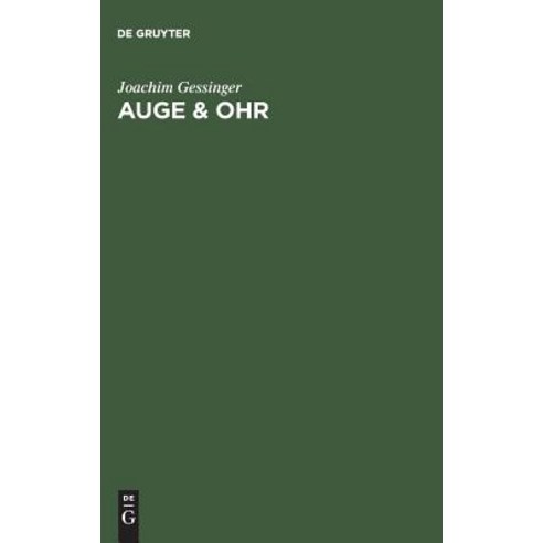 Auge & Ohr Hardcover, de Gruyter
