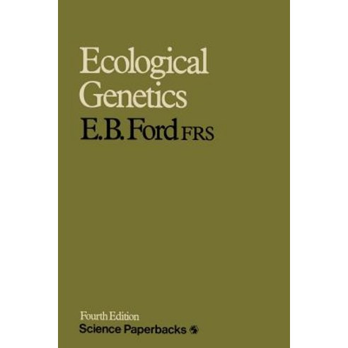 Ecological Genetics Hardcover, Springer