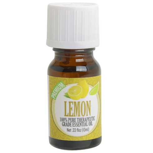 Healing Solutions 100% 퓨어 테라퓨틱 그레이드 에센셜 오일, 10ml, Lemon, 1개