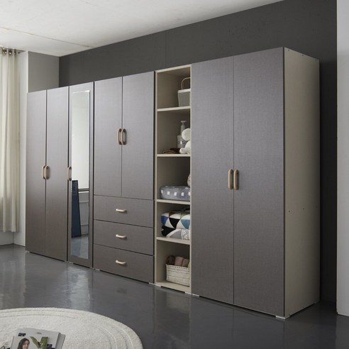 케이컴퍼니 LPM 이음3200모듈시스템장롱세트DMCSD 장롱풀세트, 그레이