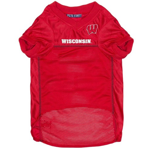 도기네이션 애견 저지 티셔츠, Wisconsin Badgers