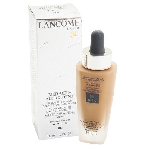 랑콤 미라클 에어 드 뗑 퍼펙팅 플루이드 매트 글로우 크리에이터 SPF15 30ml, 06 Beige Cannelle, 1개