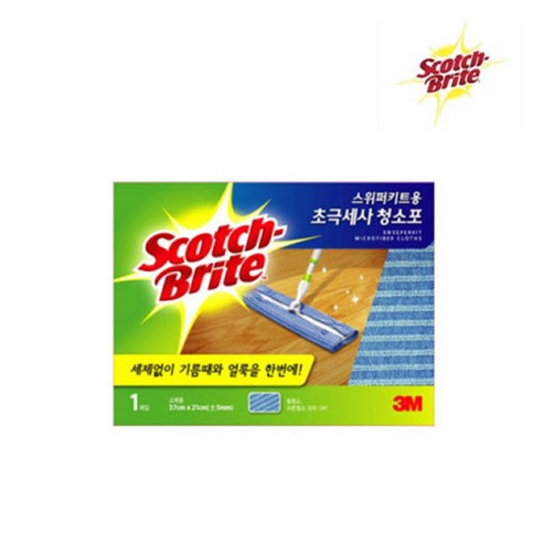 3M 스카치브라이트 대형 초극세사 청소포, 1개