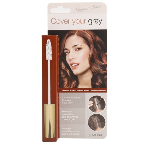 커버유어그레이 인스턴트 터치 업 헤어 마스카라 7g, Medium Brown, 1개