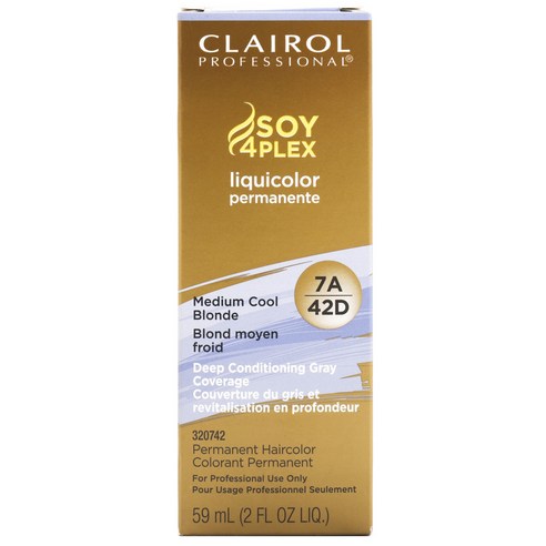 클래롤 소이 포플렉스 리퀴컬러 퍼머넌트 헤어컬러 59ml, 7A/42D Blonde, 1개