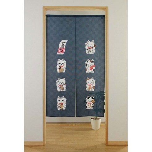 일본노렌 일본 일식 커텐-출입구 노렌-다찌 가림막 바란스 커튼 노랜-칠복네코네이비 Best Top5 일본노렌 일본 일식 커텐-출입구 노렌-다찌 가림막 바란스 커튼 노랜-칠복네코네이비 Best Top5