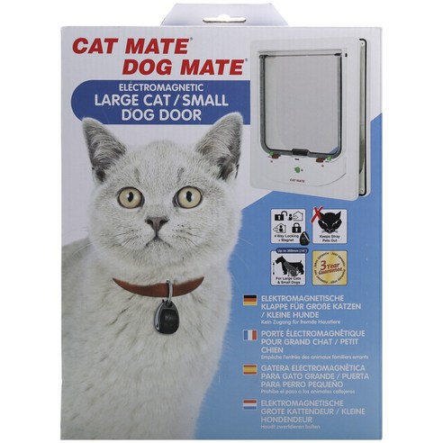 캣메이트 도그 메이트 일렉트로마그네틱 고양이 소형견 겸용 안전문, 혼합 색상