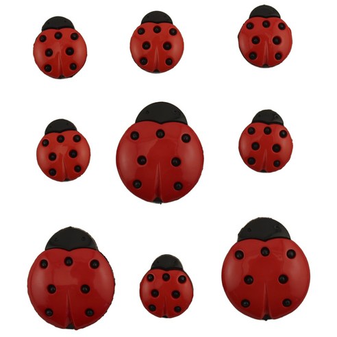 버튼갤로어 단추 테마 팩, Ladybugs, 1개