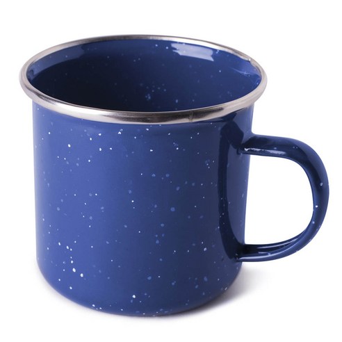 스탠스포츠 15985 에나멜 커피 머그컵, Blue+Silver+White, 1개