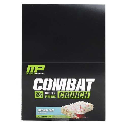 머슬팜 컴뱃 글루텐 프리 프로틴바, 63g, 벌스데이 케이크(Birthday Cake), 12개입